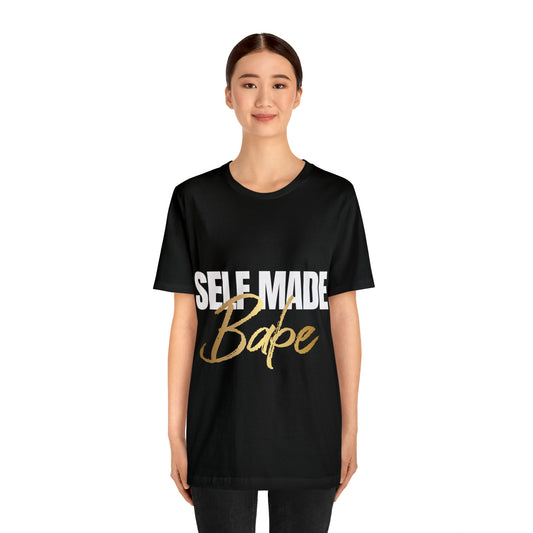 "Self Made Babe" Jersey Short Sleeve Tee