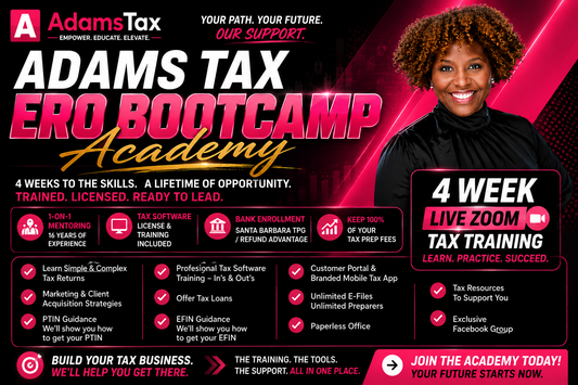Adams Tax ERO Bootcamp Academy